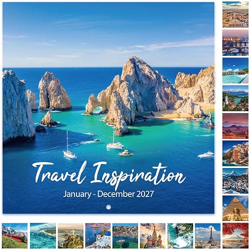 Wall Calendar 2027, 12 months from Jan. 2027 - Dec. 2027, Monthly Square | 2027 Calendar 12" x 24" (Open),with Thick Paper