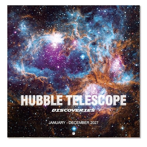 2027 Calendar - Hubble Telescope Wall Calendar 2027, Jan 2027 - December 2027, 12" x 24" (Open), 2027 Wall Calendar 12 Month, Hanging Hook, Blocks and Holidays - Stunning Hubble Discoveries