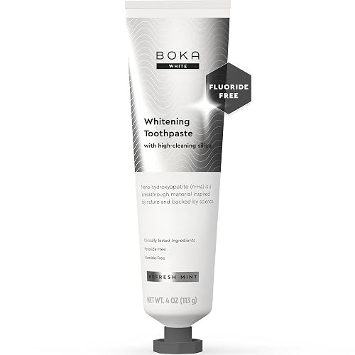 Boka Toothpaste - Nano Hydroxyapatite Toothpaste, Fluoride Free Toothpaste | Appropriate for Sensitive Teeth - Adult Oral Care - Clinically Tested Ingredients - Whitening - 4 Oz, 1PK