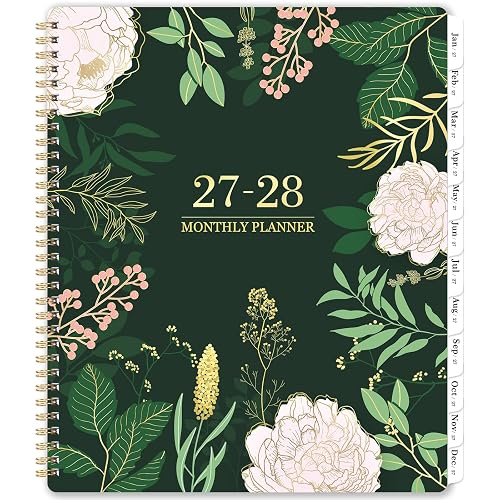 2027-2028 Monthly Planner - 2 Year Monthly Planner/Calendar 2027-2028, Jan 2027 - Dec 2028, 11" x 9", 24 Monthly Planner with Tabs, Back Pocket, Holidays, Twin-Wire Binding, Note Pages