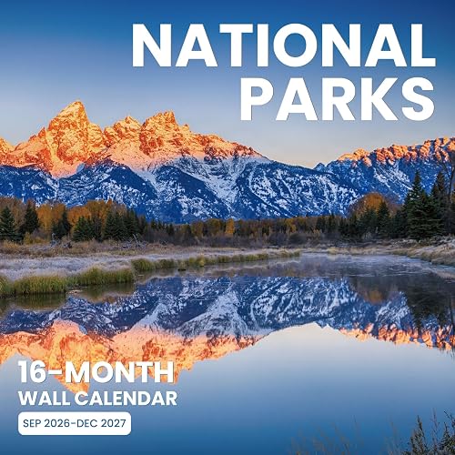 SUNEE Calendar 2026-2027 for Wall, 2027 Large Wall calendar 12x12 Inches with 16 Months from September 2026 to December 2027, Thick Glossy Paper, 12" x 24" (Open), World National Parks