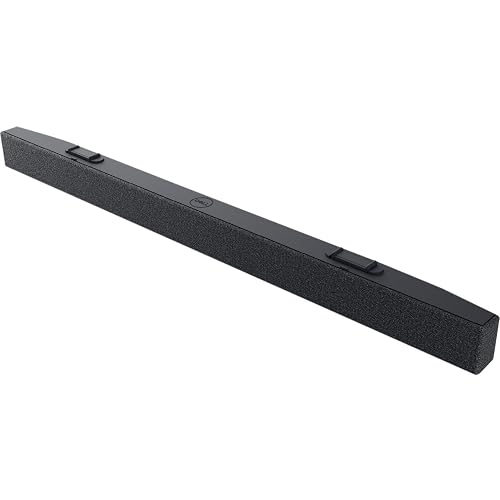 Dell Monitor Soundbar SB521A, USB, Magnetic Mount | Under-Monitor Placement, 3-Year Warranty, 3.6W Output, 180-20000Hz Frequency, Cable Included, 0.9in Height