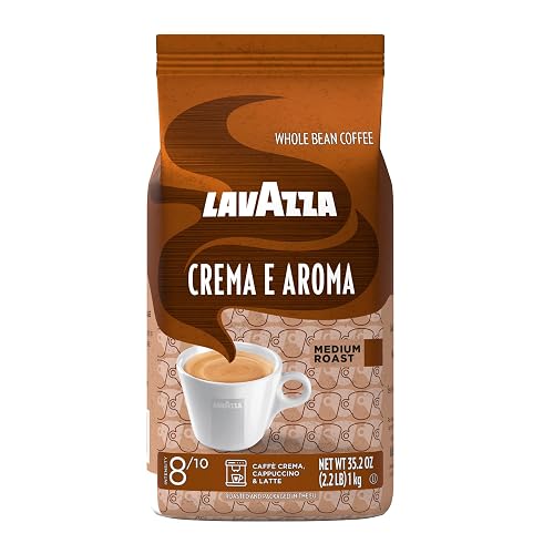 Lavazza Crema e Aroma Whole Bean Coffee, Balanced Blend, 2.2 lb - 1 Bag