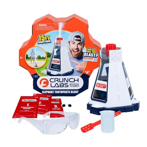 CrunchLabs by Mark Rober, Elephant Toothpaste Blast Kids Toys, Science Toys | Includes safety glasses, QR video access, and 6 repeatable blasts, toys for 8+ year old boys and girls