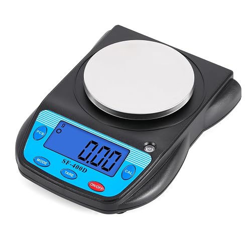 Bonvoisin Lab Scale 600g x 0.01g Accuracy Digital Gram Scientific Scale | Precision Balance with 6 Units, Tare, Counting, AC Adapter or Battery Power, Adjustable Auto-Off for Lab & Jewelry