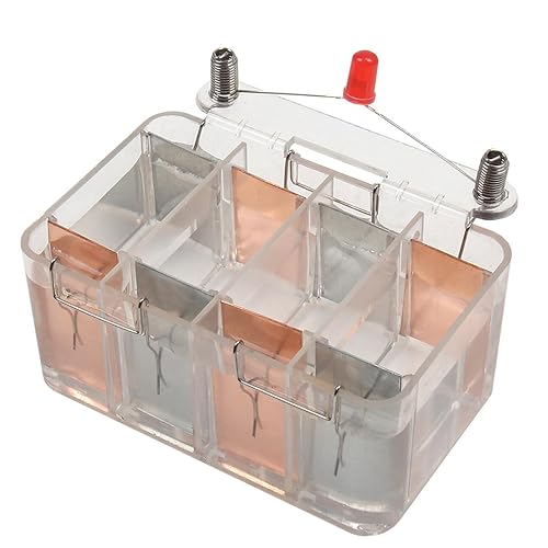 Saltwater Primary Battery Experiment Kit Electrochemical Power Generation Demonstrator Student Physics Electrics Teaching Apparatus Galvanic Cell for Classroom Science Lab