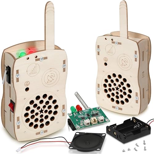 Stem Projects Walkie Talkies Toys for Boys age 8-12 12-14 Science Kit | Building Own DIY Electronics Kit for kids Science Experiments Kid 9-12 Boy Toys Birthday Gift 8 9 10 11 13 Year Old Teen Girl