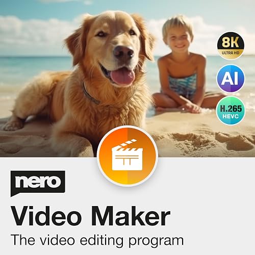 Nero Video Maker | Video Editing Software | Create & Edit Videos & Slideshows | 8K, 4K, Full HD | AI-Powered | Lifetime License | 1 PC | Windows 11/10