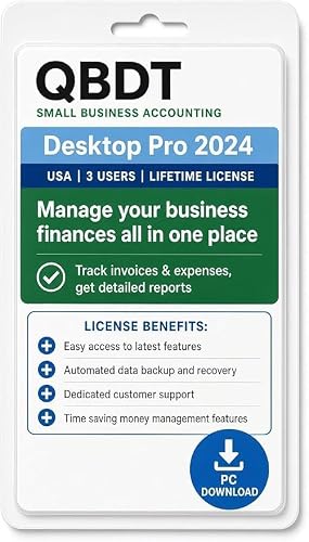 QB - Pro 2024 | 3 Users | Lifetime Version | No Subscription | Only for PC not for Mac | Instant Message Delivery (Within 8 hrs) | No DVD | 100% Genuine & Money Back Guarantee