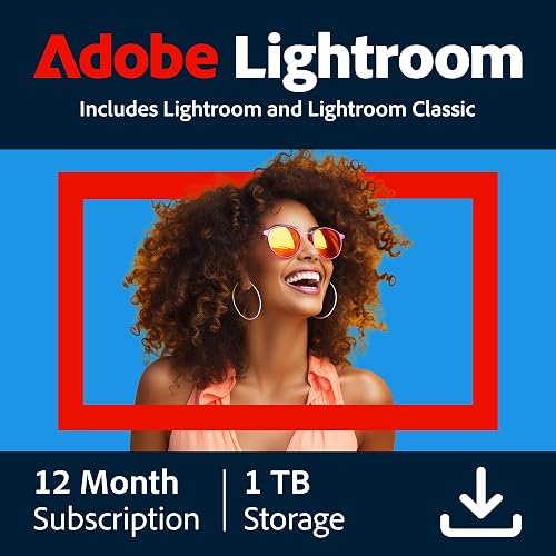 Adobe Lightroom | Photo Editing & Organization Software | 1-Year Subscription | 1TB Cloud Storage | Activation Required [PC/Mac Online Code]