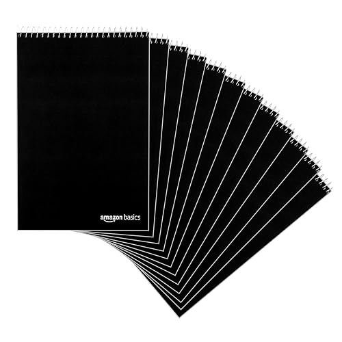 Amazon Basics Steno Notebooks, Gregg Rule, Green Paper for Notes, 80 Sheets, 6" x 9", 12-Pack