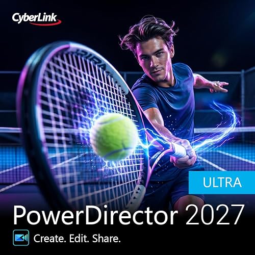 CyberLink PowerDirector 2027 Ultra | AI Video Editing Software for Windows | Video Edit by Chat, Object Removal, Screen Recorder, Templates [PC Online Code]