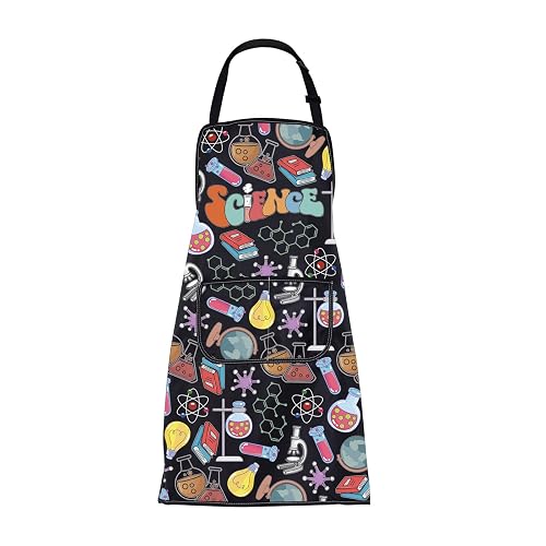BNQL Science Apron With Pockets Science Lab Technician Gifts Apron Science Teacher Gifts Scientists Gift for Lab Scientists