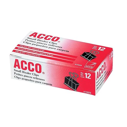 Doaaler(TM) ACCO Binder Clips Small 12 Count ACC72020 Pack of 6