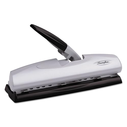 Swingline 74030 Hole Punch, Heavy-Duty, 20 Sht Cap, 9/32-Inch, Black/Silver