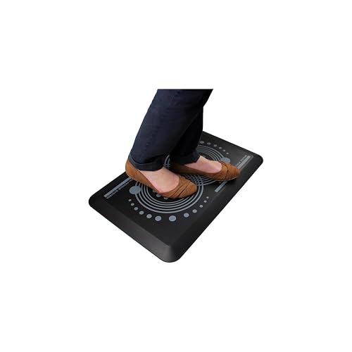 Standing Mat, Anti-Slip Ergonomic Work Mat, 24x16 Inch, Black Finish | Ergonomic standing mat with beveled anti-slip edges reduces fatigue at your desk or workstation.