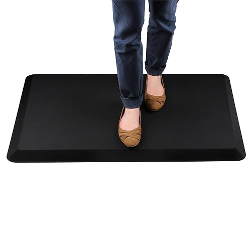 Floortex Comfort Anti-Fatigue Mat, Rectangular 16 x 24 Inches, Black