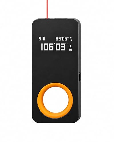 HOTO Pocket-Size Laser Measuring Tool, Gadget Birthday Gift for Men & Women | EDC,Keychain Carry Design, 98Ft Laser Tape Measure ±2mm Accuracy, USB-C Rechargeable, OLED Display, Ft/M/in Unit Conversion