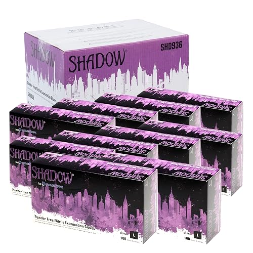Adenna SHADOW Disposable Nitrile Gloves – 6 Mil, Medical Grade, Textured Grip, Powder Free, Black
