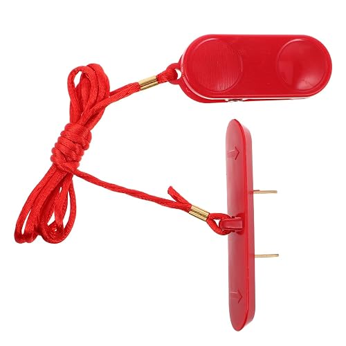 UKCOCO Treadmill Safety Key Replacement 2-Prong Emergency Stop | Rectangular Insert Type, Non-Magnetic Design, Fitness Running Equipment with Strong Clamp, Plastic Copper Sheet