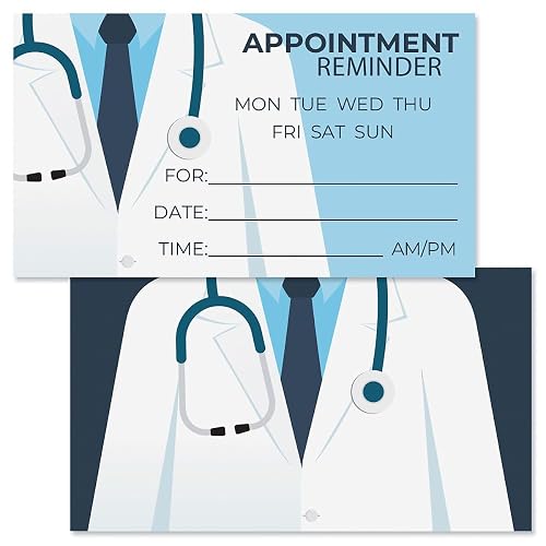 Colorful Images Medical Doctor Appointment Reminder Cards, Set of 250, Medical Healthcare Business Cards, 3 1/2 x 2