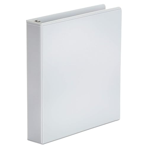 Universal 1.5" Round Ring View Binder, 275 Sheet Capacity, White