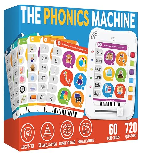 The Phonics Machine Learning Pad | Electronic Reading Game for Kids Age 5-11 - Learn to Read with 720 Phonic and Letter Sound Questions