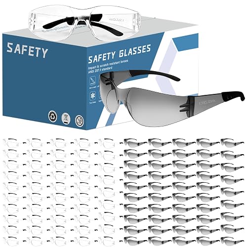 AOOFFIV Ansi Z87.1 Safety Glasses for Men, Clear Eye Protection Glasses