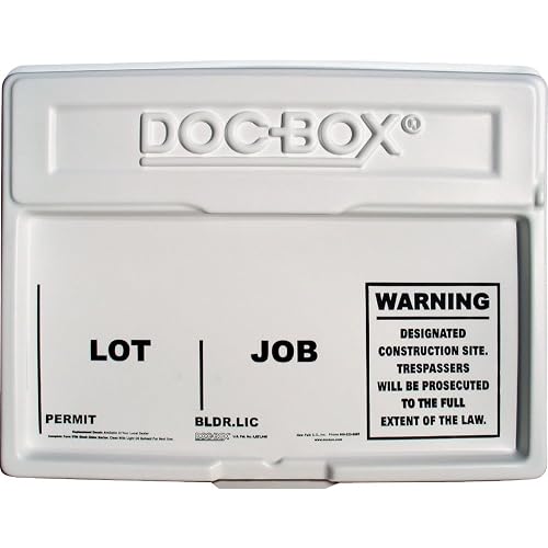 DHR Industries Permit Posting Box White 10102 | Jobsite Supplies, Permit Boxes, Permit Posting Boxes, Construction Site Signage, The DOC-BOX 10102 Permit Posting Box, 21 in