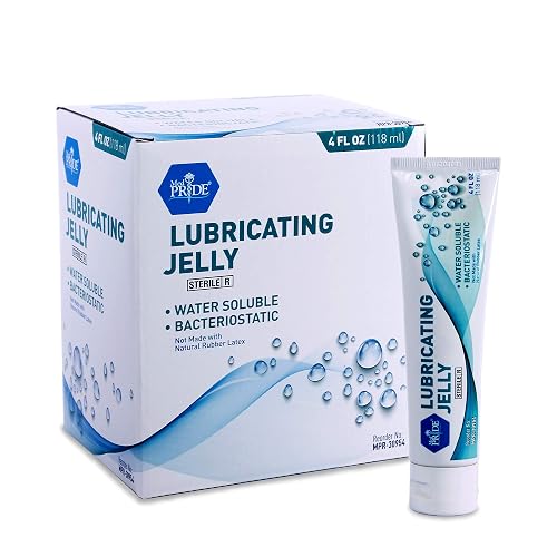 MED PRIDE Sterile Surgical Lubricant Jelly Tube, 4 Fl Oz, Water-Soluble, Bacteriostatic, Latex Free, Medical Lubricating Jelly, Box of 12