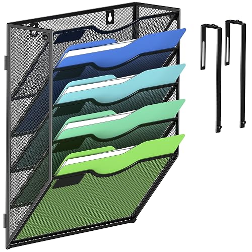 Kuntine.B Wall File Organizer Office Hanging Magazine Holder Wall File Organizer for Office Home