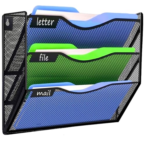 Kuntine.B Wall File Organizer Office Hanging Magazine Holder Wall File Organizer for Office Home