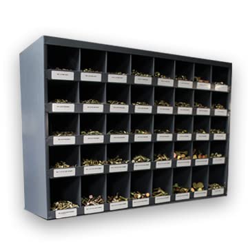 Titan Industrial Supply 3,610 pcs Grade 8 Coarse Hardware Assortment Kit with Hex Cap Screws, Hex Nuts, Washers, & Durham 40 Hole Metal Bin