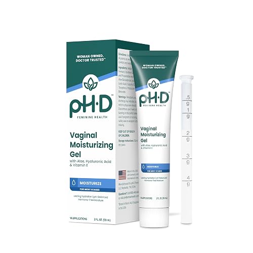 pH-D Feminine Health Moisturizing Vaginal Gel, 2 Fl Oz, 14 Applications | Hyaluronic Acid, Aloe & Vitamin E, pH Balanced, Vegan, No Added Parabens, Made in USA