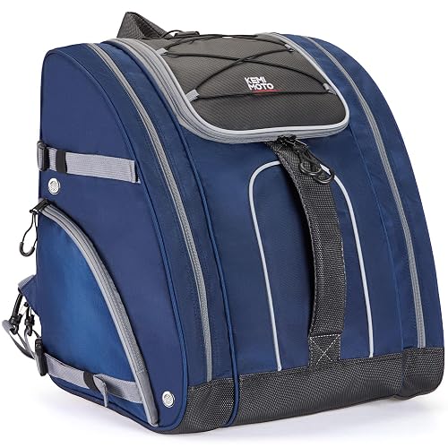 KEMIMOTO Ski Boot Bag, Waterproof and Snowproof Skiing and Snowboarding Travel Luggage, Excellent for Store Ski Boots, Skis, Snowboards, Jacket, Helmet, Goggles, Gloves & Accessories