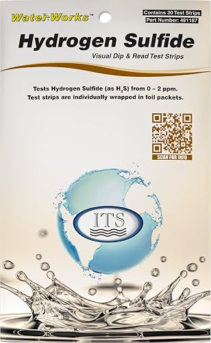 Industrial Test Systems 481167 WaterWorks Hydrogen Sulfide Water Test Strips, 30 foil Packed Tests