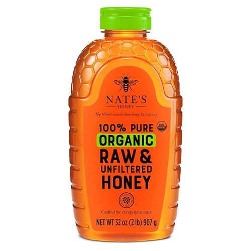 Nate's Organic Honey - 32oz. Squeeze Bottle | 100% Pure, Raw & Unfiltered - USDA Certified Organic