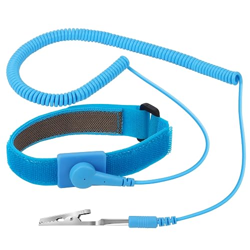 STREBITO Anti Static Wrist Strap, 13" Adjustable Grounding Bracelet | Extra Long Cord, Alligator Clip, Antistatic Wrist Band ESD Wrist Strap Electronic Repair Tool for Laptop Computer PC Building
