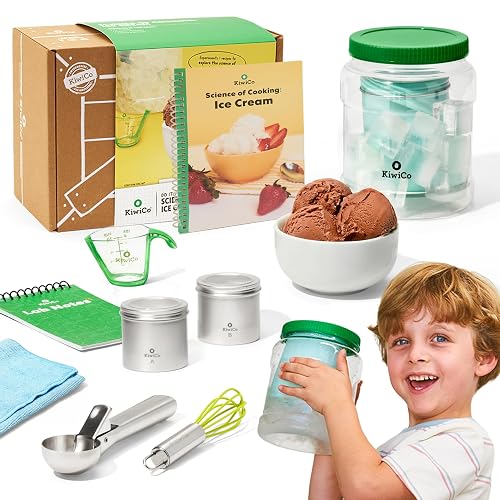 KiwiCo Science of Cooking Ice Cream Kit - STEM Chemistry Set for Ages 5+ | Reusable STEM learning kit for hands-on science fun; a creative gift idea for kids ages 5+ who love cooking and experiments