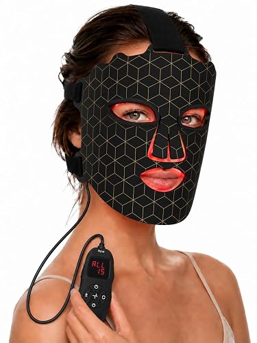 2026 Upgraded Red Light Therapy for Face, LED Facial Device, Featuring 4 Light Modes (NIR 850nm, Red 630nm, Blue, Amber), Timer, and a Rechargeable Design—Helping You Achieve Radiant Skin at Home