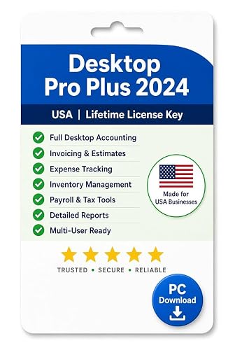 Quick-Book Desktop Pro "Plus" 2024 | 1 User || NO DVD | Amazon Message Delivery(Within 1-4hrs) - Only PC, Not for Mac | 100% Money Back Guarantee