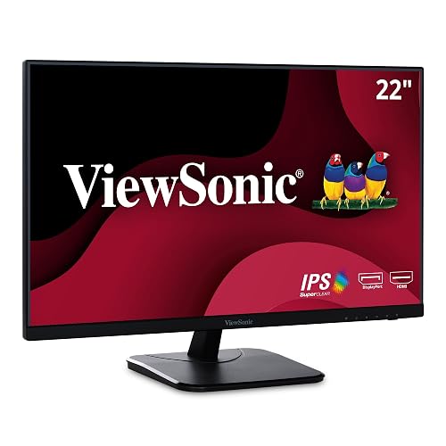 ViewSonic VA2256-MHD 22 Inch Frameless 1080p IPS Computer Monitor | Home Office or Classroom With Frameless Screen, Flicker-Free Viewing, Blue Light Filter, VESA Mount, HDMI DisplayPort