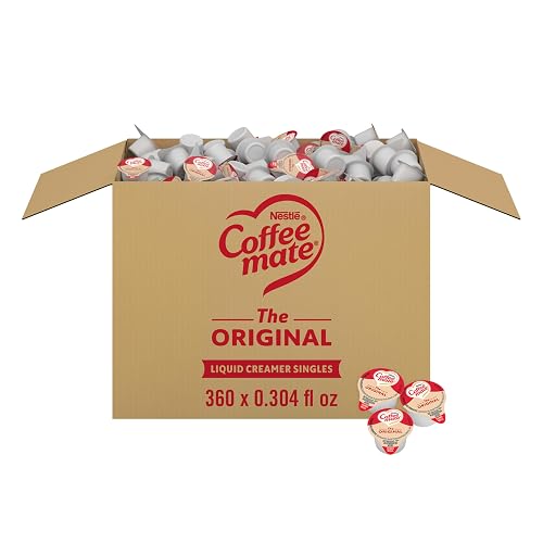 Nestle Coffee mate Original Non-Dairy Creamer Singles, 0.375 oz, 360-Pack | Liquid creamer, no refrigeration needed, creamer tubs, ideal for offices, breakrooms and self-serve coffee stations