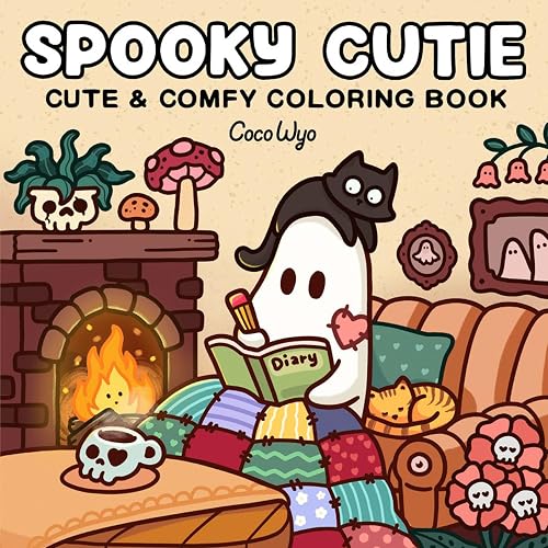 Spooky Cutie: Coloring Book for Adults and Kids (Cozy Spaces Coloring)