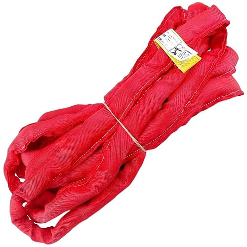 Chenango Supply VR5 20ft Red Endless Round Polyester Rigging Sling | USA Made, Double-Ply Cover, for Lifting & Material Handling, Capacity: 13,200 lb Vertical, 10,560 lb Choker, 26,400 lb Basket