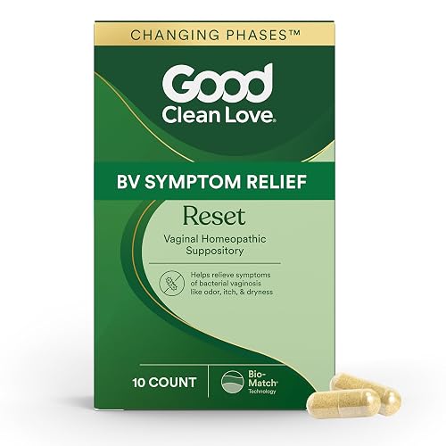 Good Clean Love Reset Homeopathic Vaginal Suppository for BV, 10 Capsules | Bacterial Vaginosis Treatment, Relieves Itching & Irritation, Feminine Care, Promotes Urinary Tract & Vaginal Health