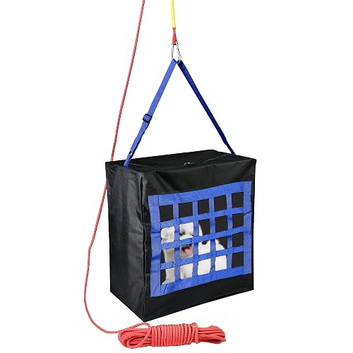 Emergency Escape Bag for Pets up to 100 Lb, Rope 50ft Incl, 28"x21"x14" | Fire Safety Equipment Carrier, Rapid Rescue Bag for Pets, Life-saving Tool for Dogs, Cats