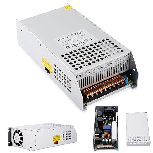 BOSYTRO DC 12V 100A 1200W Switching Power Supply Adapter PSU AC 110V / 220V-DC 12V Transformer Adapter, for LED Strip Light, CCTV Camera Security System,Computer Project of Industrial Power Supplies