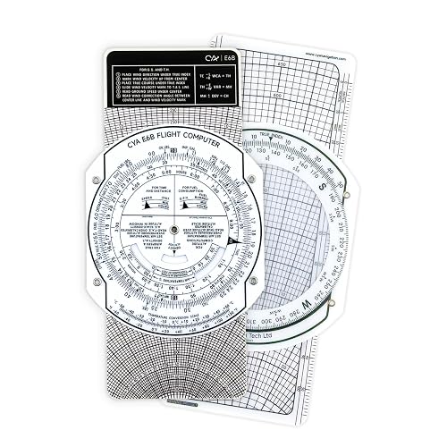 CYA Plastic E6B Flight Computer - White Dial Aviation Navigation Tool | Plastic E6B flight computer with high-visibility white dial. Features sandwich line print for wear-resistant navigation