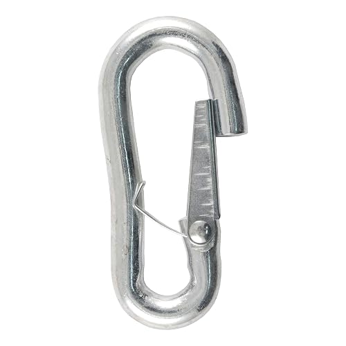 CURT 81271 Snap Hook Trailer Safety Chain Hook Carabiner Clip, 7/16-Inch Diameter, 5,000 lbs, CLEAR ZINC